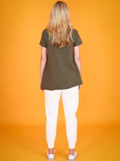 3rd Story Cathie Embroidery Star Short Sleeve T Shirt< Short Sleeves