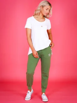 3rd Story Cathie Embroidery Star Short Sleeve T Shirt< Short Sleeves