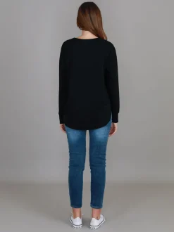 3rd Story Charlette Curve Hem Sweatshirt< Sweatshirts|Sweatshirts