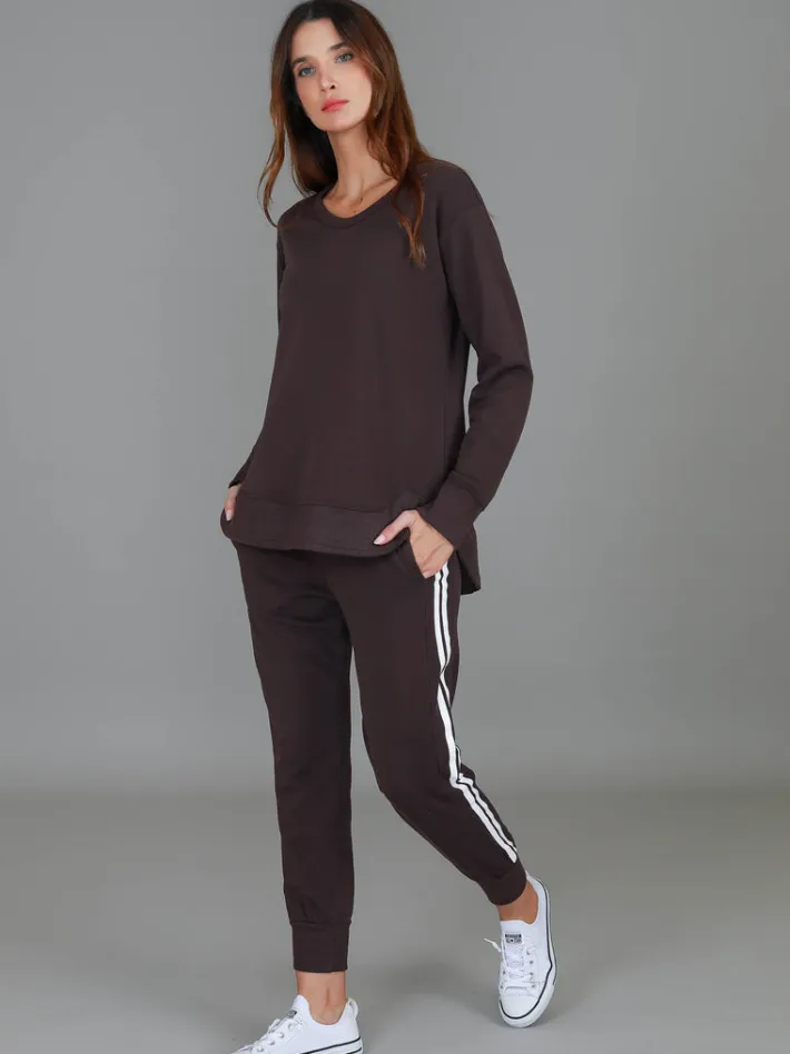 3rd Story Charlette Curve Hem Sweatshirt< Sweatshirts|Sweatshirts