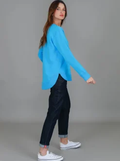 3rd Story Charlette Curve Hem Sweatshirt< Sweatshirts|Sweatshirts