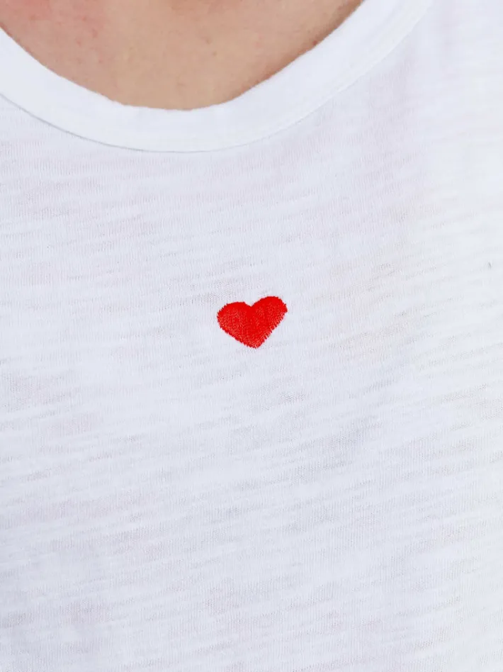 3rd Story Clyde Embroidered Heart T Shirt< Long Sleeves
