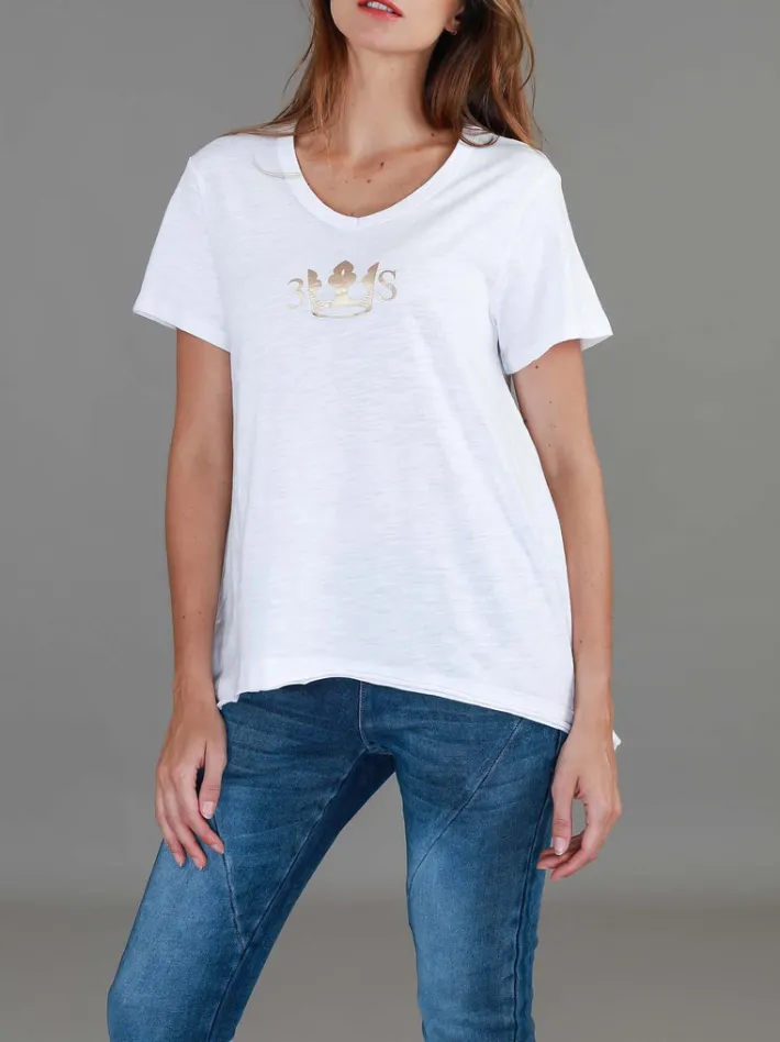 3rd Story Davis 3S Crown Print T Shirt< Short Sleeves