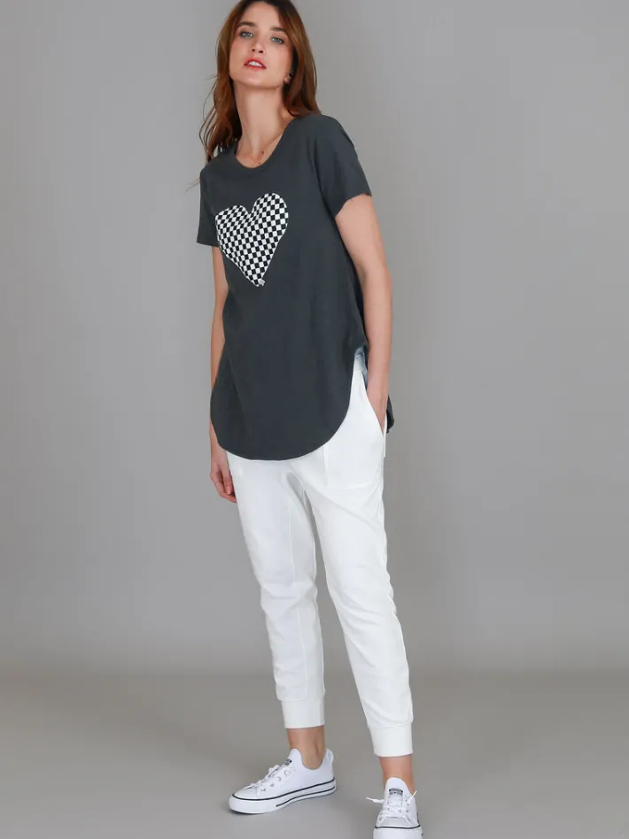 3rd Story Doreen Check Heart Short Sleeve T Shirt< Short Sleeves