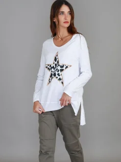 3rd Story Dylan Leopard Star Long Sleeve T Shirt< Long Sleeves
