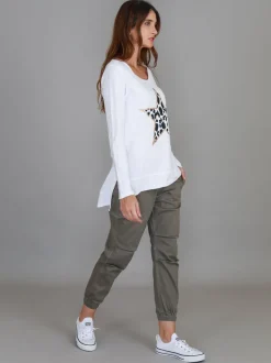 3rd Story Dylan Leopard Star Long Sleeve T Shirt< Long Sleeves