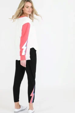 3rd Story Eden Contrast Thunderbolt Sweatshirt< Sweatshirts|Sweatshirts