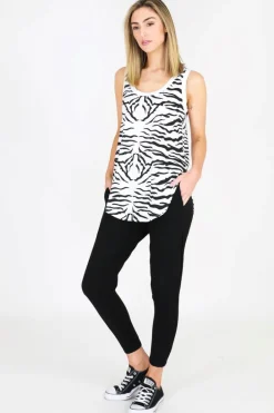 3rd Story Eloise Zebra Print Tank Top< Tanks