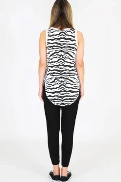 3rd Story Eloise Zebra Print Tank Top< Tanks