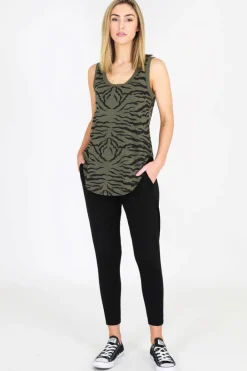 3rd Story Eloise Zebra Print Tank Top< Tanks