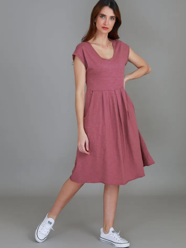3rd Story Evelyn Midi Dress with Pockets< Short Sleeve Dress