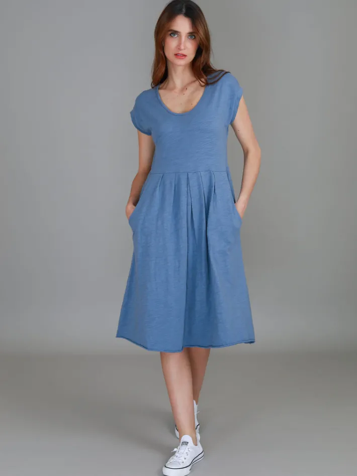 3rd Story Evelyn Midi Dress with Pockets< Short Sleeve Dress