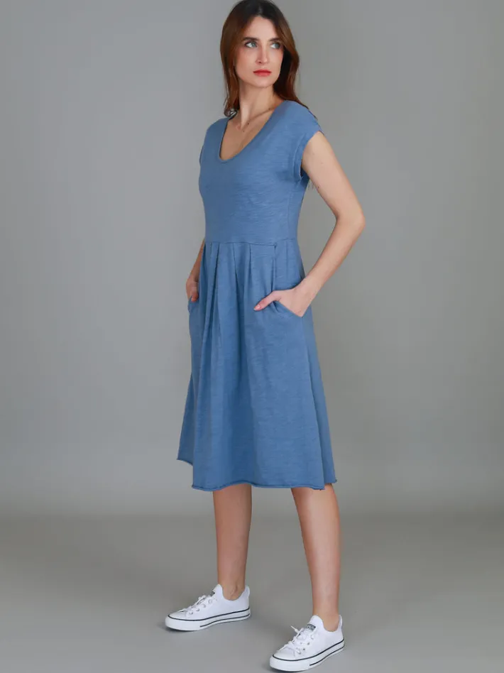 3rd Story Evelyn Midi Dress with Pockets< Short Sleeve Dress