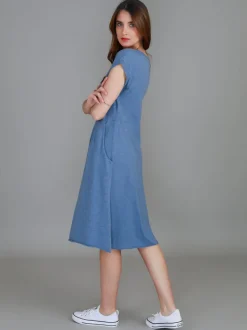 3rd Story Evelyn Midi Dress with Pockets< Short Sleeve Dress