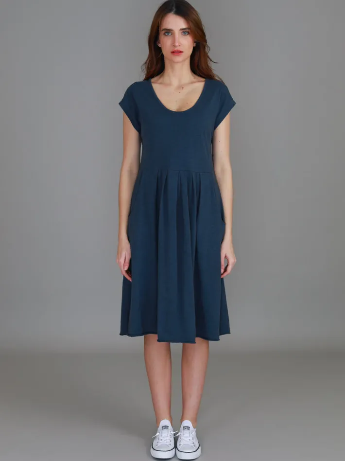 3rd Story Evelyn Midi Dress with Pockets< Short Sleeve Dress