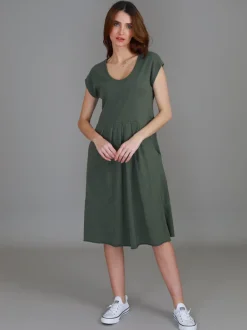 3rd Story Evelyn Midi Dress with Pockets< Short Sleeve Dress