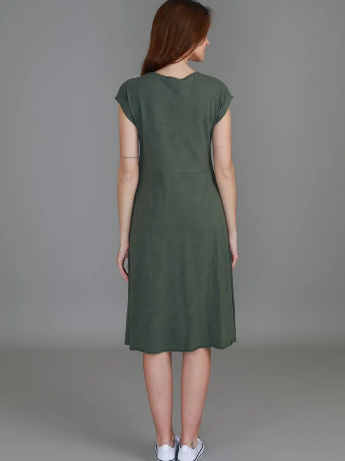 3rd Story Evelyn Midi Dress with Pockets< Short Sleeve Dress