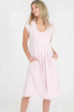 3rd Story Evelyn Midi Dress with Pockets< Short Sleeve Dress