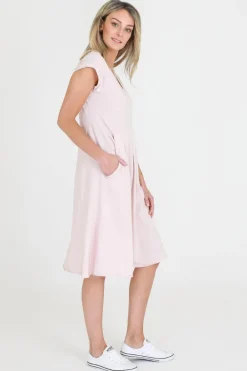 3rd Story Evelyn Midi Dress with Pockets< Short Sleeve Dress