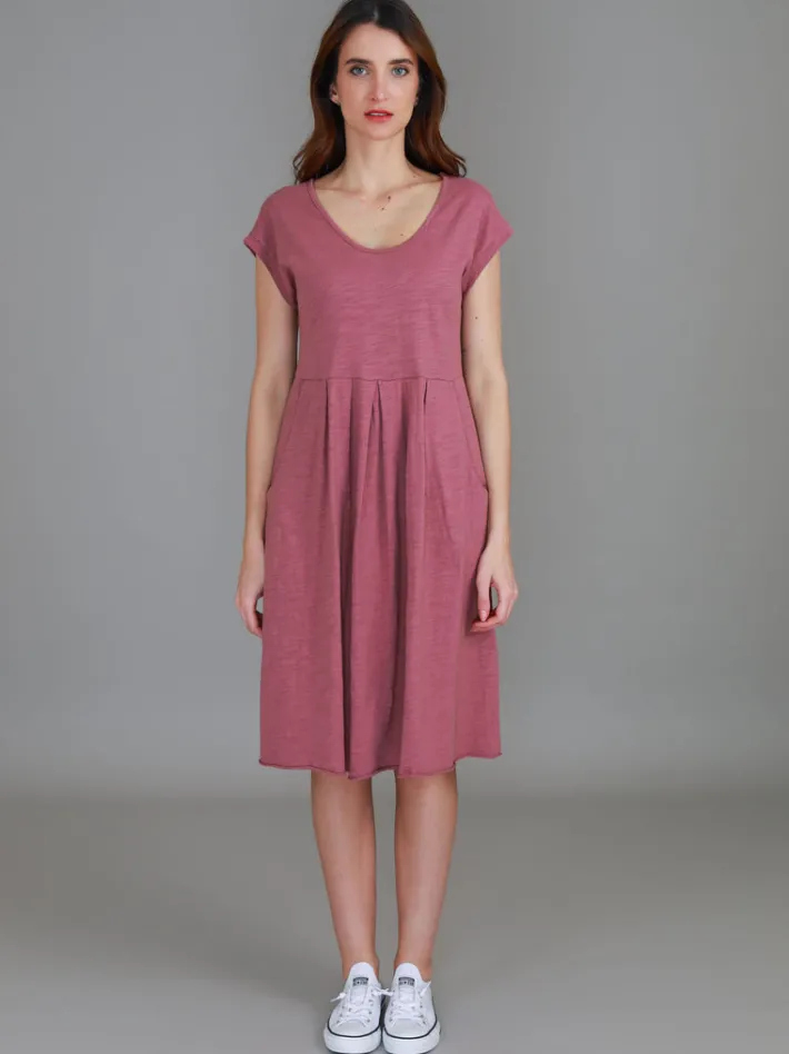 3rd Story Evelyn Midi Dress with Pockets< Short Sleeve Dress