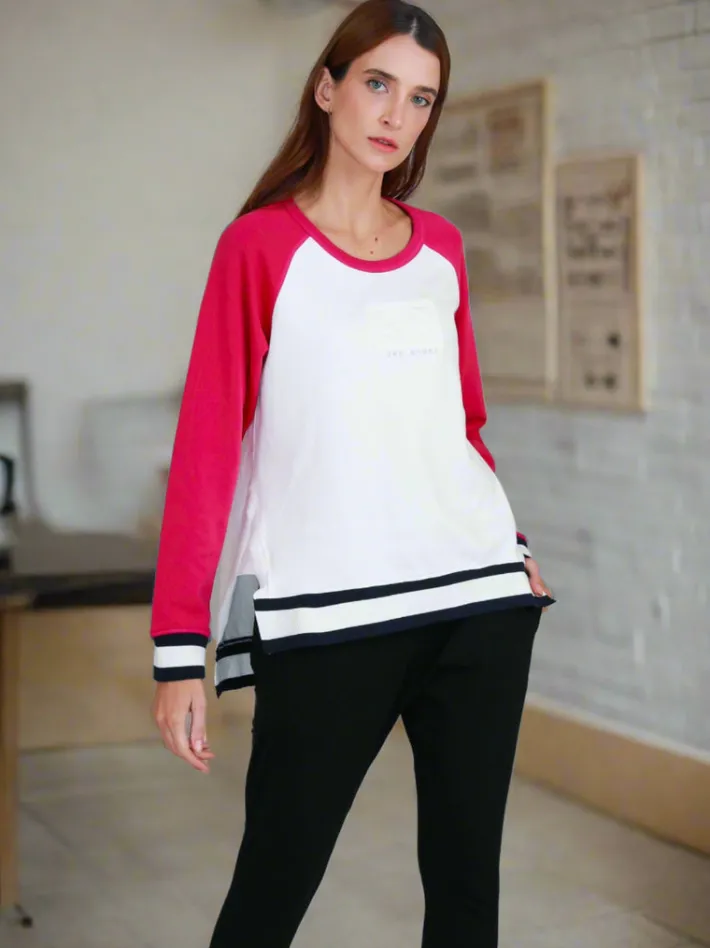 3rd Story Everly 3S Logo Raglan Crewneck Sweatshirt< Sweatshirts|Sweatshirts