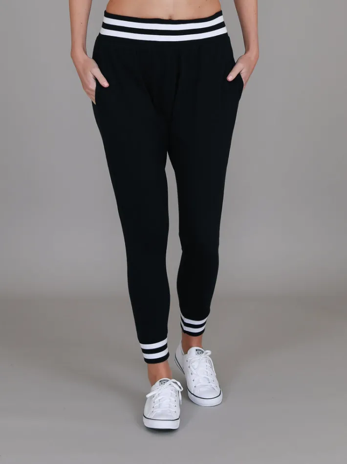 3rd Story Fia /White Stripe Rib Jogger Pants< Joggers