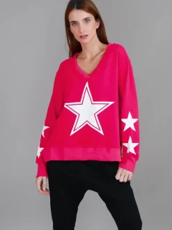 3rd Story Frankie Five Star V Neck Sweatshirt< Sweatshirts|Sweatshirts