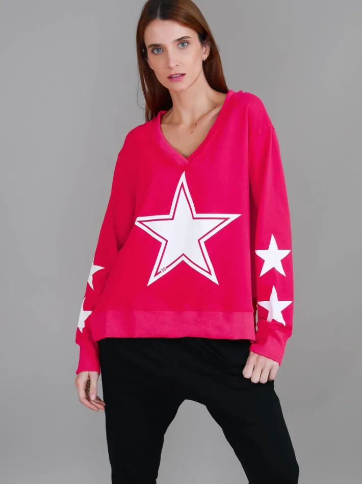 3rd Story Frankie Five Star V Neck Sweatshirt< Sweatshirts|Sweatshirts