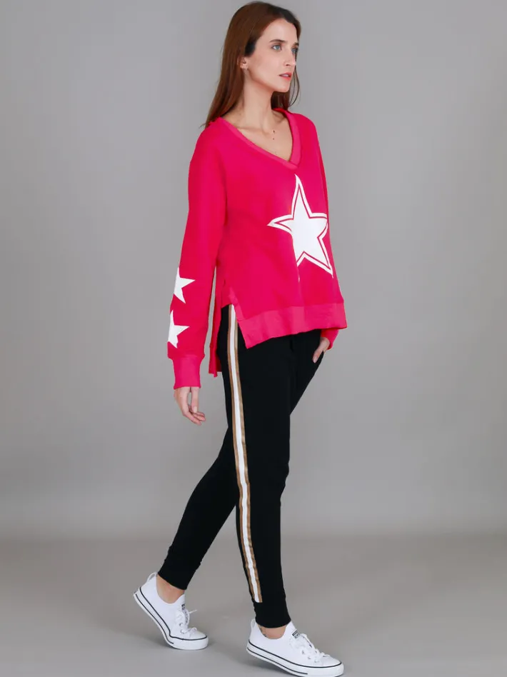 3rd Story Frankie Five Star V Neck Sweatshirt< Sweatshirts|Sweatshirts