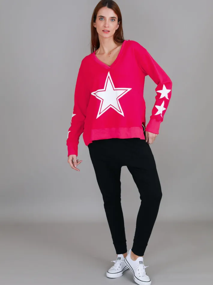 3rd Story Frankie Five Star V Neck Sweatshirt< Sweatshirts|Sweatshirts