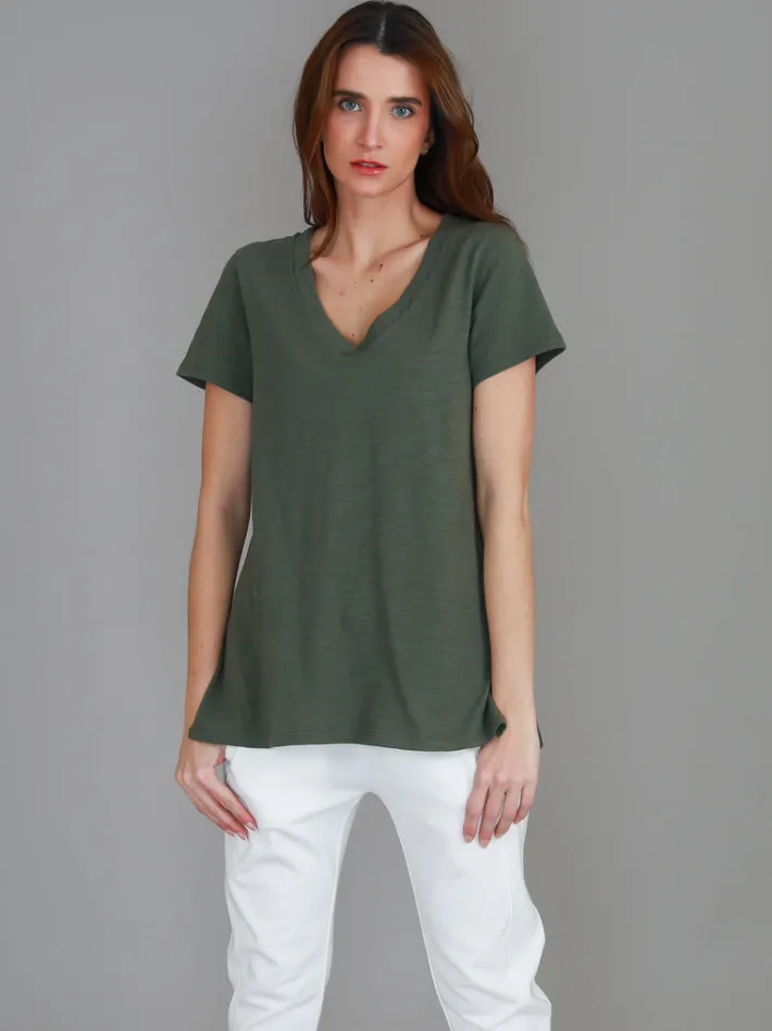 3rd Story Frankie V Neck T Shirt< Short Sleeves