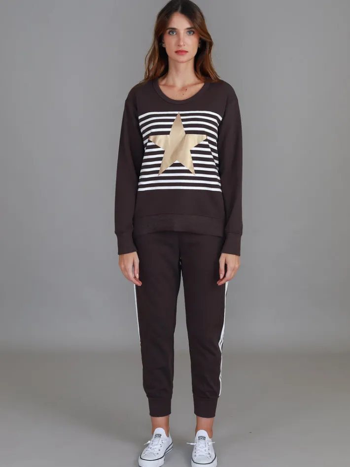 3rd Story Geneva Gold Star Stripe Sweatshirt< Sweatshirts|Sweatshirts