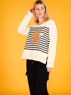 3rd Story Geneva Star Stripe Sweatshirt< Sweatshirts|Sweatshirts