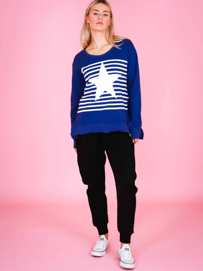 3rd Story Geneva Star Stripe Sweatshirt< Sweatshirts|Sweatshirts