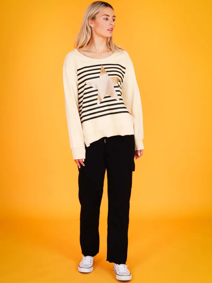 3rd Story Geneva Star Stripe Sweatshirt< Sweatshirts|Sweatshirts