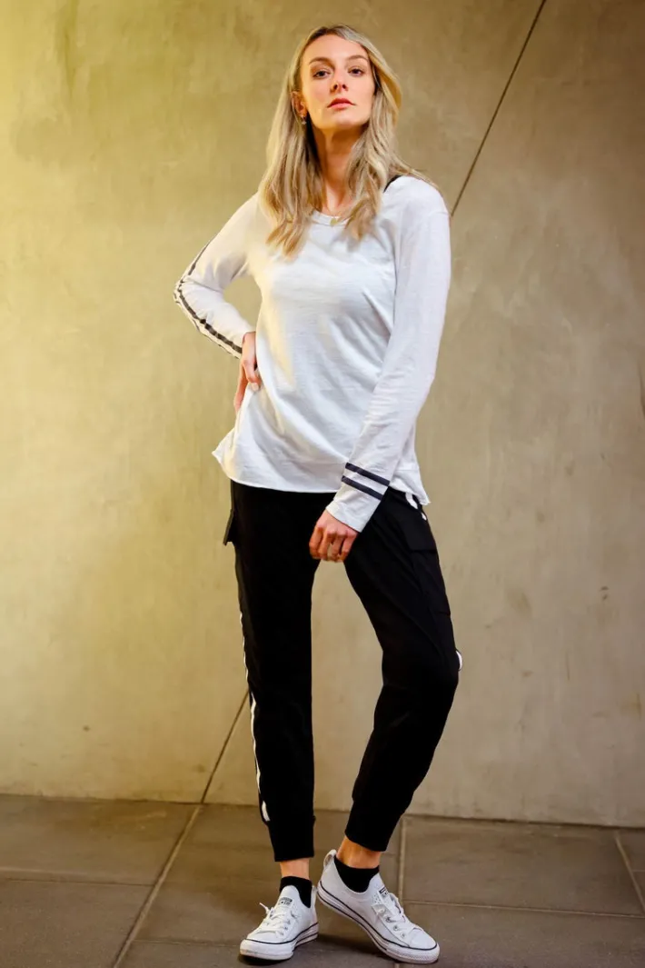 3rd Story Geneva Stripes Long Sleeve T Shirt< Long Sleeves