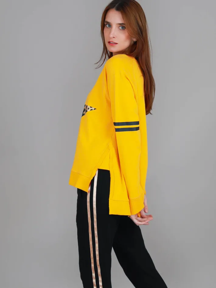 3rd Story Ginger Leopard Print Splice Star Sweatshirt< Sweatshirts|Sweatshirts
