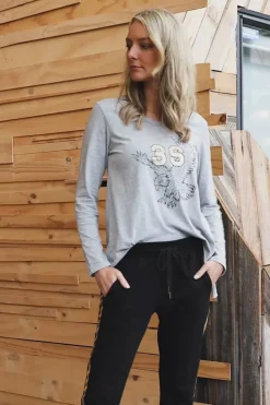 3rd Story Ginny Eagle Print Long Sleeve T Shirt< Long Sleeves