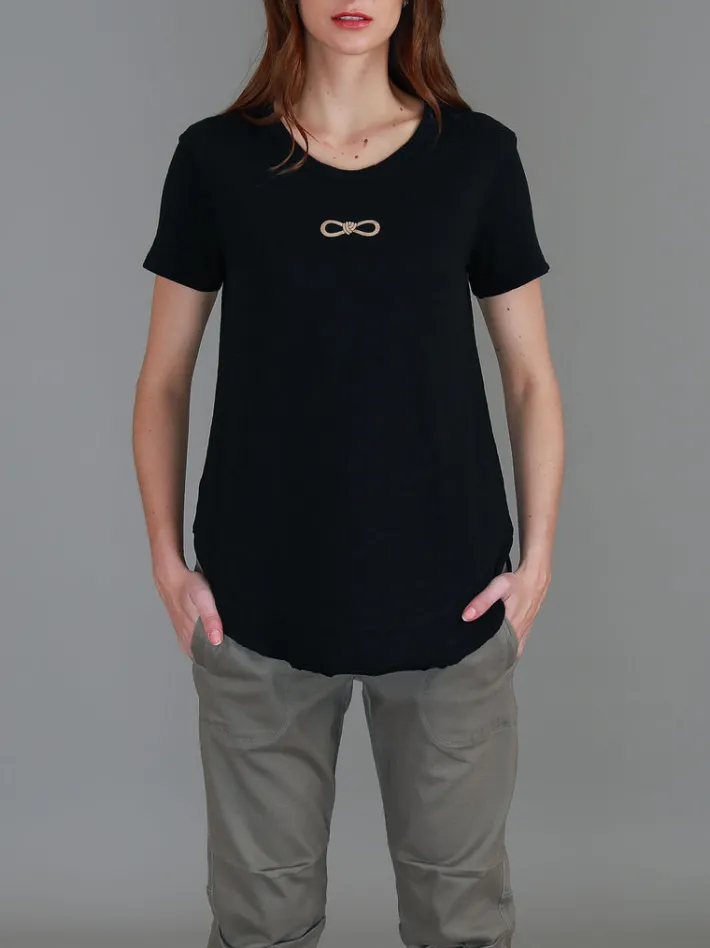3rd Story Gracie Gold Bow Short Sleeve T Shirt< Short Sleeves