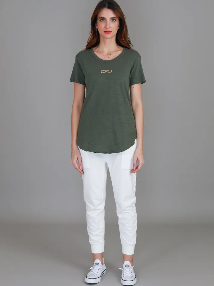 3rd Story Gracie Gold Bow Short Sleeve T Shirt< Short Sleeves