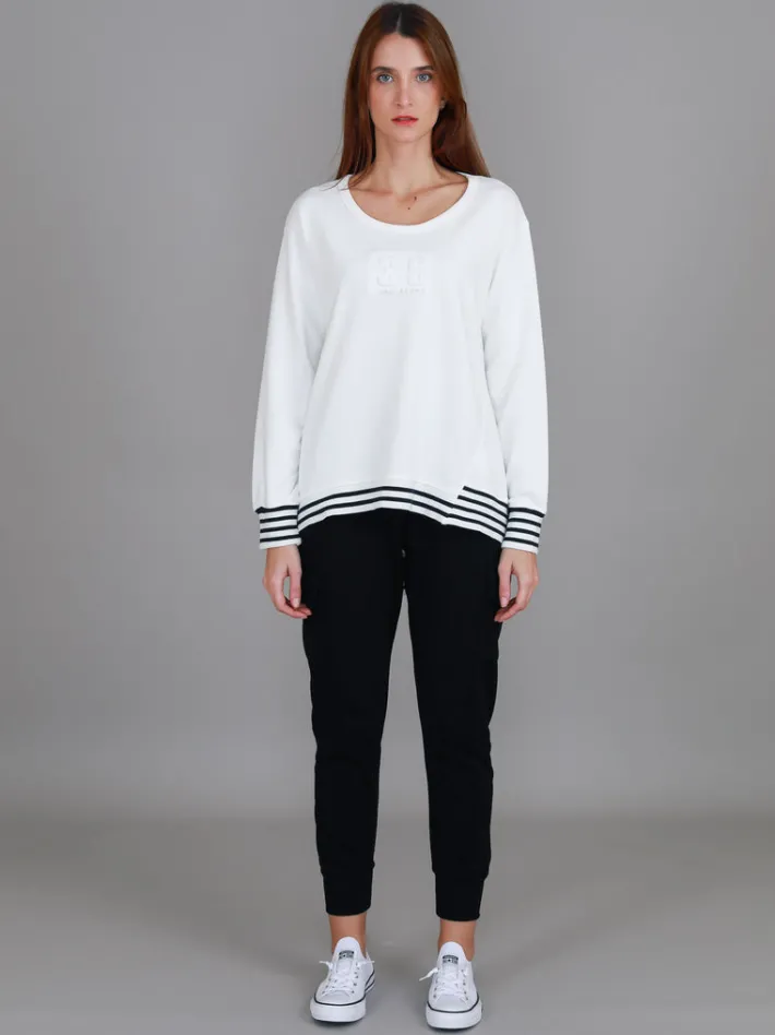 3rd Story Gwyneth Striped Rib Sweatshirt< Sweatshirts|Sweatshirts
