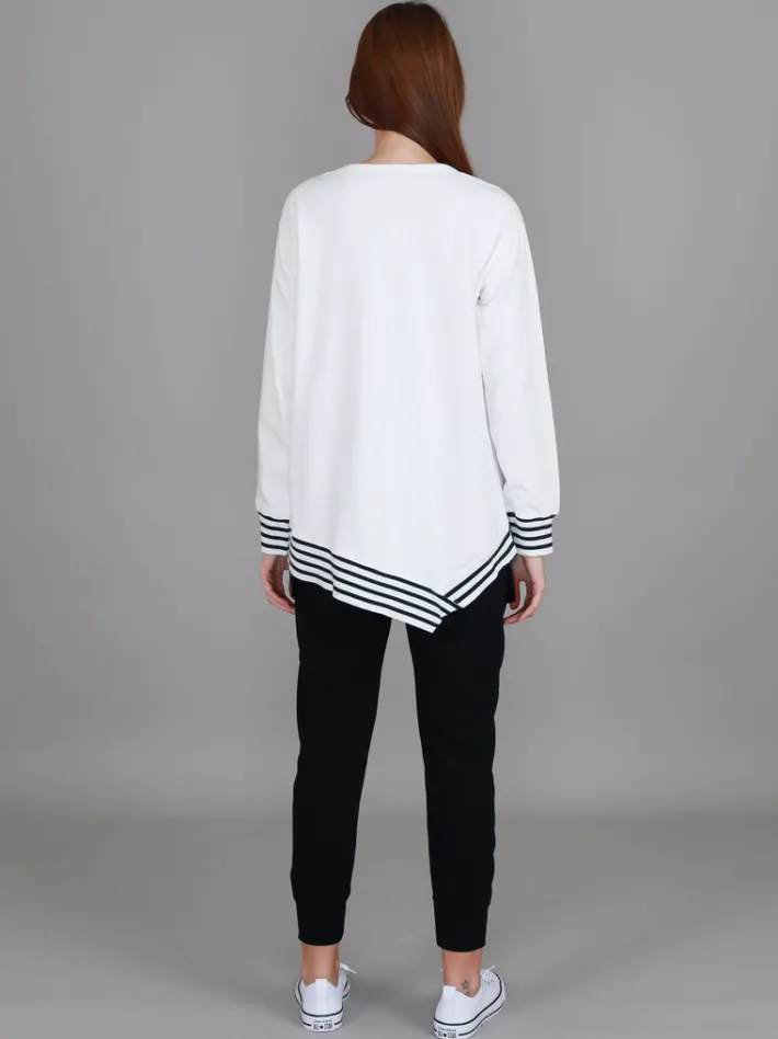 3rd Story Gwyneth Striped Rib Sweatshirt< Sweatshirts|Sweatshirts