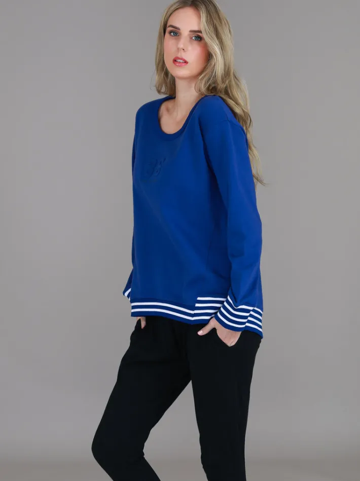 3rd Story Gwyneth Striped Rib Sweatshirt< Sweatshirts|Sweatshirts