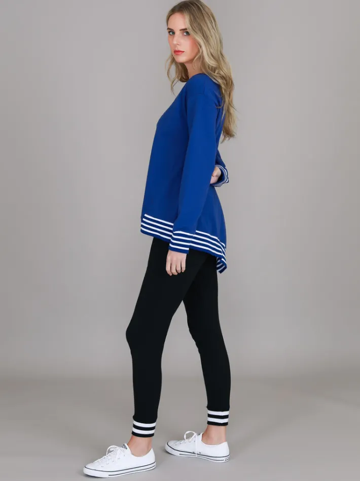 3rd Story Gwyneth Striped Rib Sweatshirt< Sweatshirts|Sweatshirts