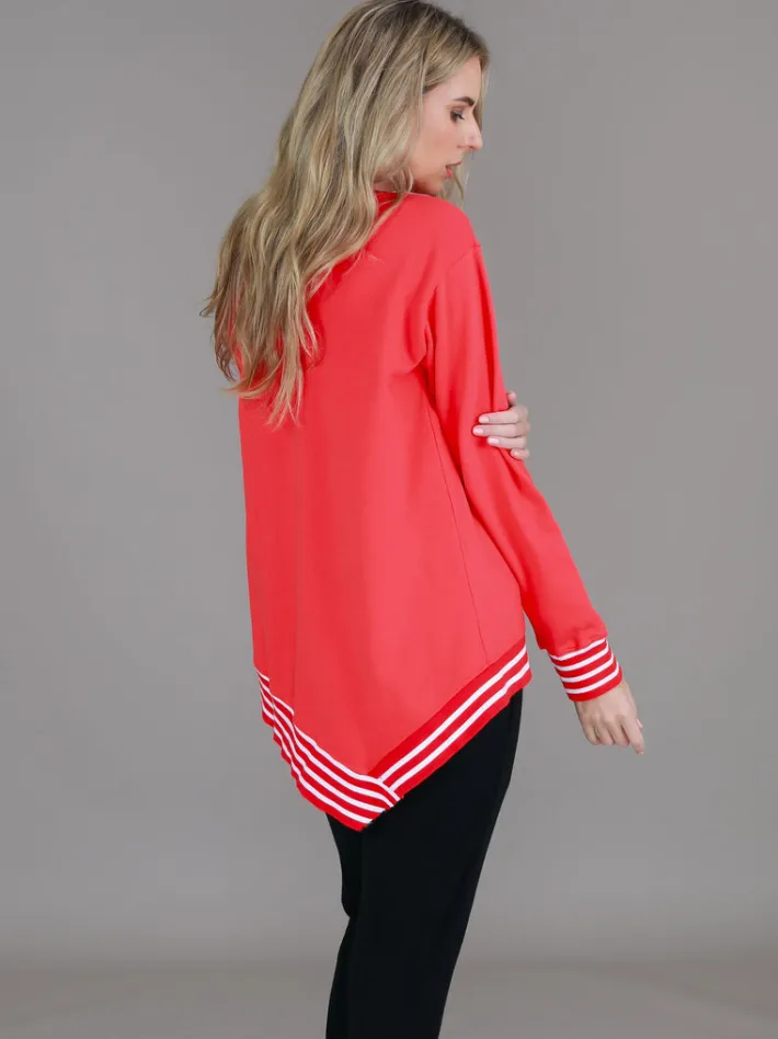3rd Story Gwyneth Striped Rib Sweatshirt< Sweatshirts|Sweatshirts