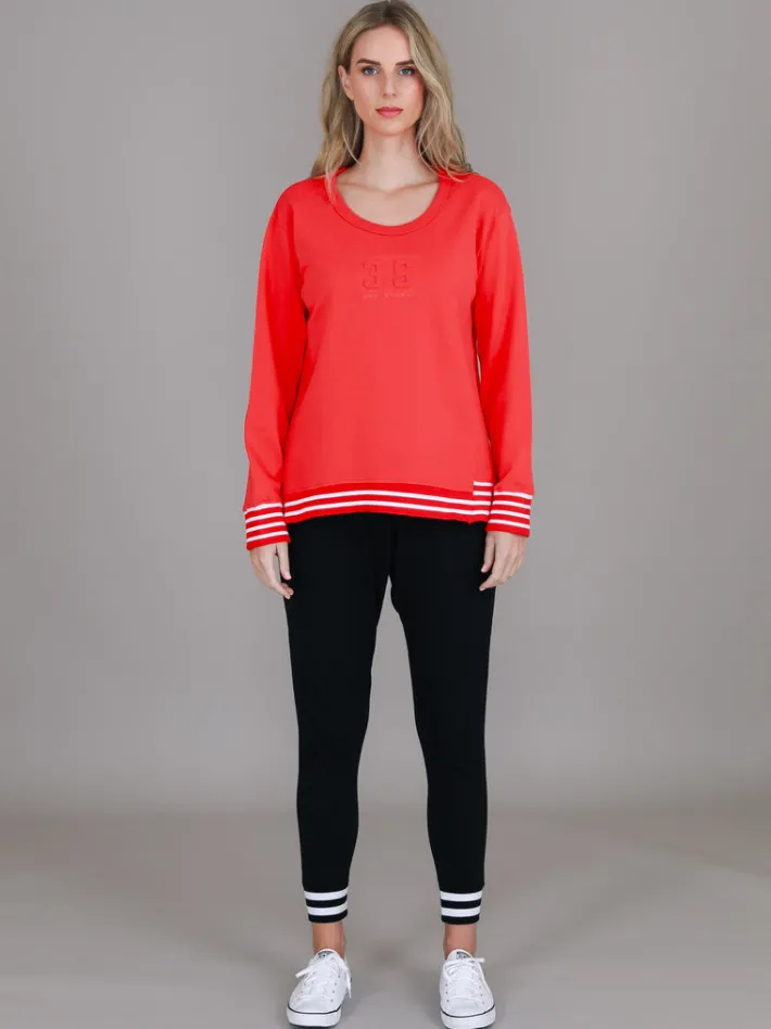 3rd Story Gwyneth Striped Rib Sweatshirt< Sweatshirts|Sweatshirts