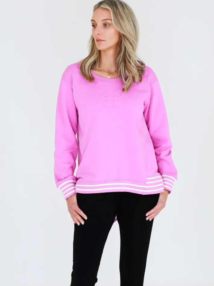 3rd Story Gwyneth Striped Rib Sweatshirt< Sweatshirts|Sweatshirts