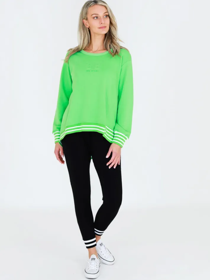 3rd Story Gwyneth Striped Rib Sweatshirt< Sweatshirts|Sweatshirts