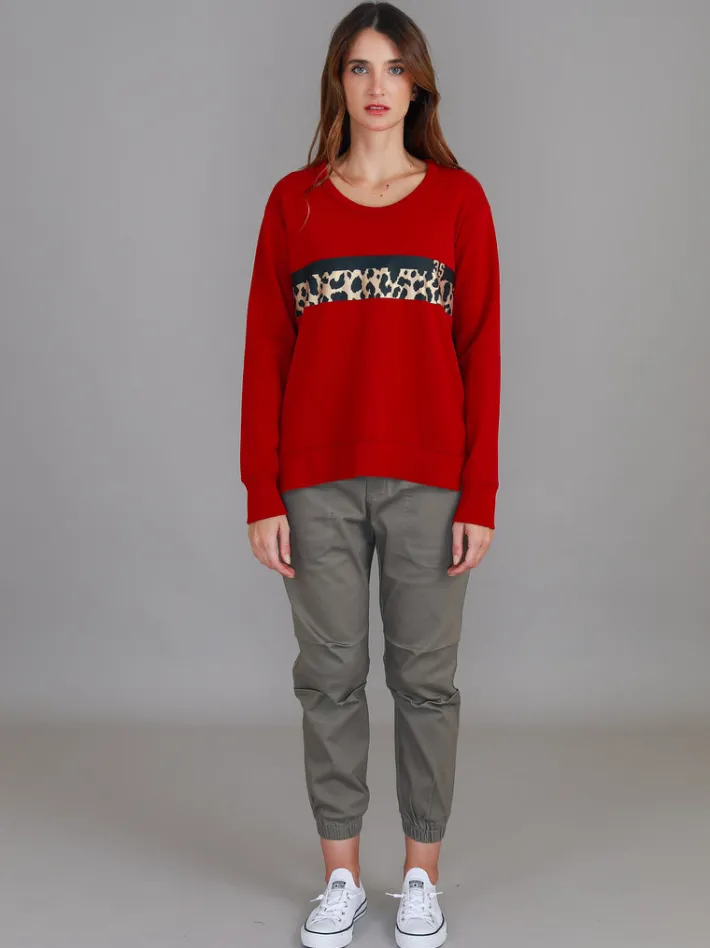 3rd Story Harvie Leopard Band Sweatshirt< Sweatshirts|Sweatshirts