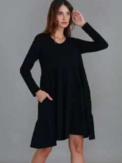 3rd Story Heidy Long Sleeve Tier Dress< Short Sleeve Dress